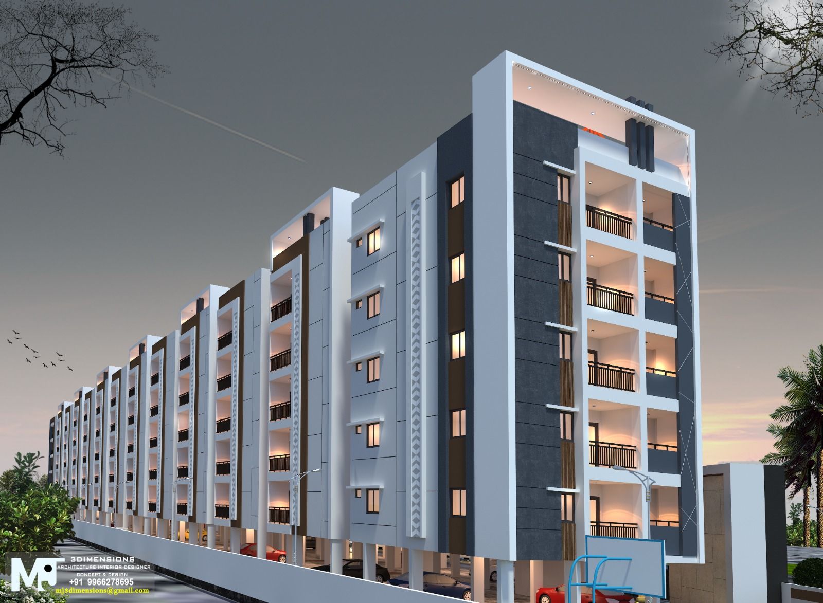 Exterior render of SR Homes AVEN VISTA, Side Elevation