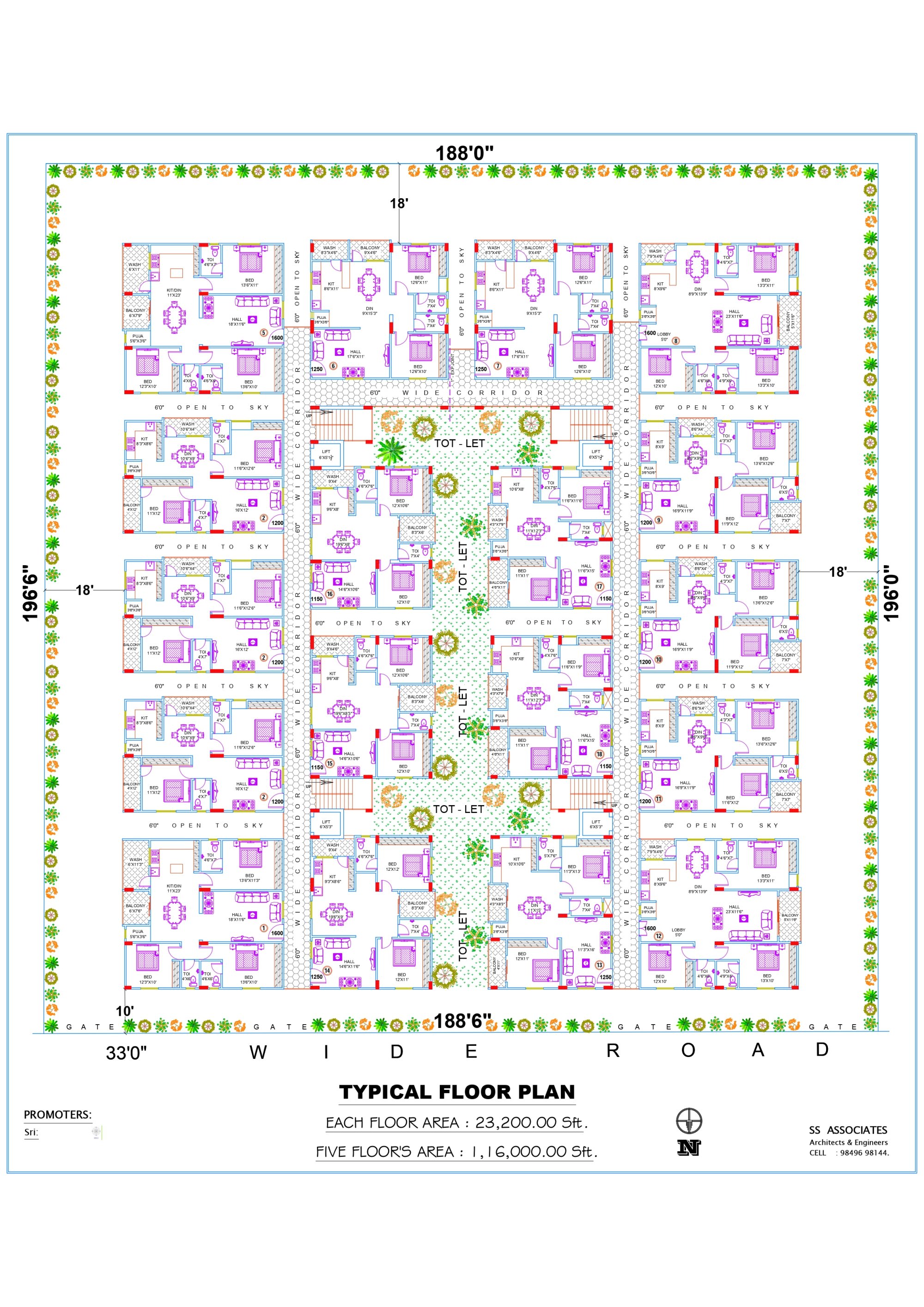 Typical floor plan drawing for SR Homes VISTA